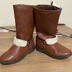 Carter's Brown Kids Boots with Cream Trim